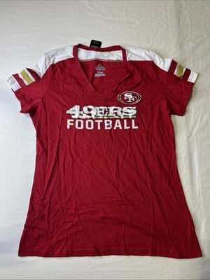 Camiseta Majestic San Francisco 49ers para mujer cuello en V roja XL NUEVA CON ETIQUETAS E3 Foto 1 de 4
