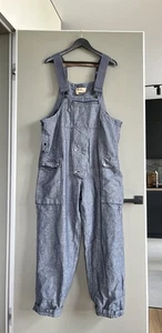 Nigel Cabourn LYBRO Blue Cotton Chambray Bib Overalls sz 50 - Picture 1 of 17