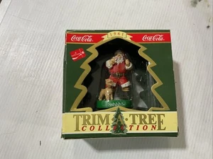 Coca Cola Trim A Tree Collection "Santa with Dog “Sshhh!” Santa Ornament 1961 - Picture 1 of 10