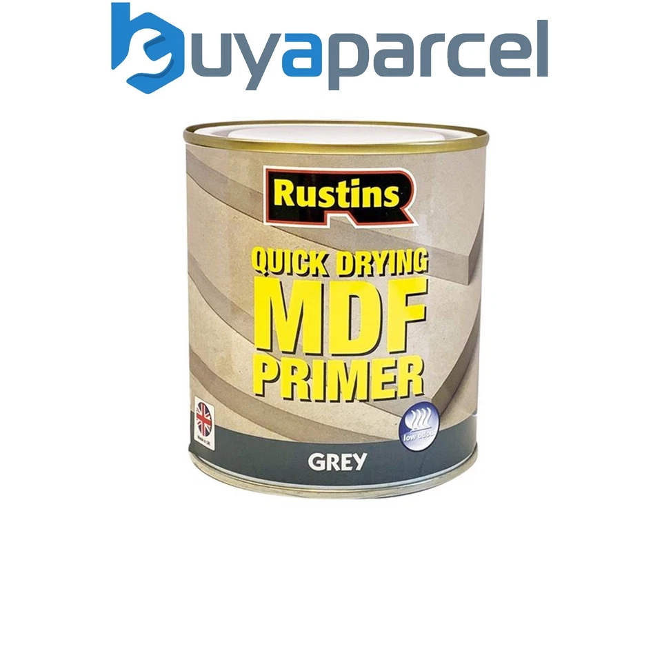 Rustins MDGP250 Quick Drying MDF Primer Grey 250ml RUSQDMDFP250 - Image 1 of 1