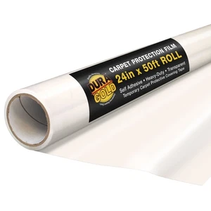 Carpet Protection Film, 24" x 50' Roll - Clear Self Adhesive, Floors & Surfaces - Picture 1 of 5