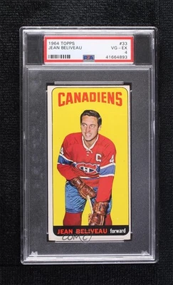 1964-65 Topps Jean Beliveau #33 PSA 4 HOF - Image 1 of 2