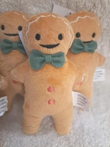 Paquete de 3 panes de jengibre de felpa rellenos para manualidades, decoración, coronas y juegos de 5" NUEVO CON etiquetas - Imagen 1 de 4