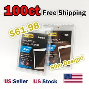 Confezione 100 Porta Carte Sportive Magnetiche Trading Slim 35pt One-Touch Protezione UV - Foto 1 di 12