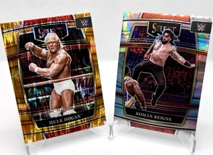 2022 Panini Select Hulk Hogan #69 Shimmer And Roman Reigns #56 Prizm 2 Card Lot - Bild 1 von 2