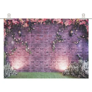7X5Ft Blumen Wand Fotografie Kulissen Backstein Hintergrund  Studio9070 - Bild 1 von 7