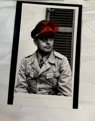 PHOTO MODERNE AUTHENTIQUE DÉDICACE OFFICIER LUFT ALLEMAND WW2 - Photo 1/2