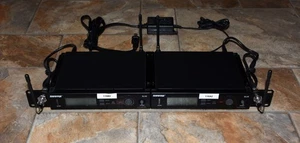 2 Shure SLX4 J3 572-596 MHz Wireless Microphone Receivers with Antennas + 1 PSU - Picture 1 of 10