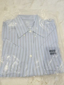 Miu MIU Long SLEEVES Crop Top Size SMALL. Made In Italy - Picture 1 of 5