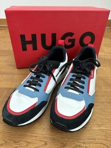 HUGO Boss Sneaker Icelin Runn Medium Blue. Blau Weiß Gr. 43. Turnschuhe Low TOP - Bild 1 von 12