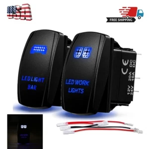 2x 5 pines luces LED de trabajo interruptor basculante láser + kit de arnés de cableado ENCENDIDO-APAGADO 20A 12V - Imagen 1 de 11