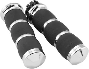 Avon Air Cush Chrome Handlebar Grips (AIR-90) - Picture 1 of 2