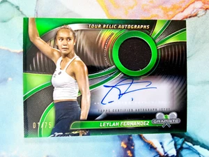 Patch Leylah Fernandez verde/75 evento automatico usata 2024 Topps grafite tennis - Foto 1 di 2