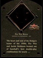 2002 Fleer Fall Classic HOF Plaque 17HF Pee Wee Reese  Brooklyn Dodgers