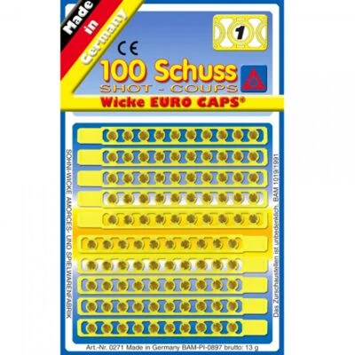 SOHNI-WICKE Spielzeug-Munition Einzelschuss Streifen-Munition 100 Schuss Blister