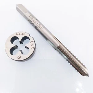 1/4"-40UNS HSS Tap and Die Set Thread Tap and Round Thread Die Right Hand Taper - Picture 1 of 4
