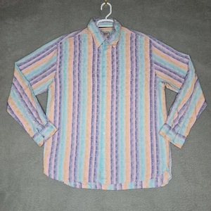 Road Shirt Men’s XL Seattle Boutique Colorful Floral Long Sleeve Button Front - Bild 1 von 12