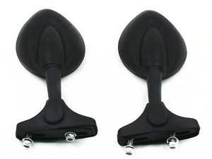 Black Seashell Fairing Mount Sport Racing Rearview Mirrors For Triumph Ducati - Picture 1 of 8