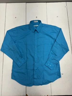 Daniel Ellissa Blue Long Sleeve Button Up Dress Shirt Mens Size 16.5 - Image 1 of 4