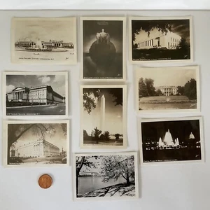Vintage Sawyer's Souvenirfotos Washington DC Mini 3,5 Zoll x 2,5 Zoll Set 9 Rideout - Bild 1 von 12