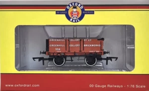 Oxford Rail OR76MW4008 GREENHILL COLLIERY 4 Plank Wagon - Picture 1 of 2