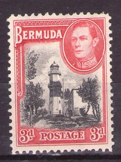 BERMUDA  2d SG 114 Blck and Rose-Red lightly hinged. Cat. £50. - Image 1 of 1