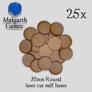 25x 32mm Bases MDF Redondas Miniatura Warhammer Corte Láser 40K ENVÍO RÁPIDO - Imagen 1 de 1