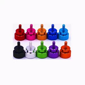 M3 Aluminium Anodised High Head Knurled Thumb Screws For PC Case Hand Grip Bolts - Bild 1 von 4