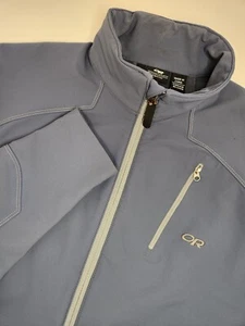 Outdoor Research Jacket Men's S Blue Gray Full Zip Softshell Performance Nylon - Picture 1 of 7