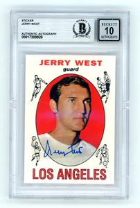 JERRY WEST Signed 1996 Topps Reprints #90 BAS 10 Auto - Picture 1 of 2