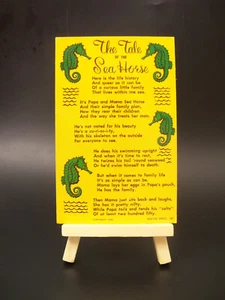 The Tale of The Sea Horse By Dexter Press Poem Unposted Postcard - Picture 1 of 7