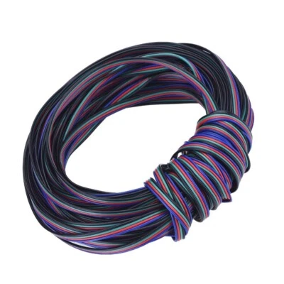 4-PIN RGB Extension Connector Wire Cable Cord For 3528/5050 RGB LED Strip Light - Image 1 of 4