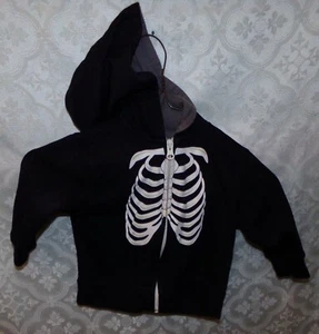 Skeleton 18 mos Child's Baby Toddler Jacket Hoodie Halloween Costume - Picture 1 of 6