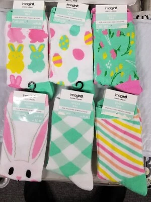 Calcetines de Pascua novedad 6 pares diferentes nuevos en caja talla única Foto 1 de 4