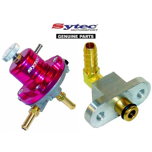 SYTEC SAR FUEL PRESSURE REGULATOR + RAIL ADAPTOR FOR SUBARU IMPREZA 92-00 RED - Image 1 of 1