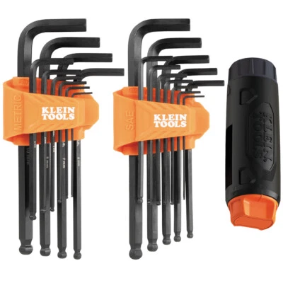 Klein Tools BLS22H Long Ball-End Hex Key Set with Handle, SAE and Metric, 22 Pc. - Image 1 of 4