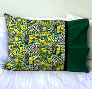 Universität Oregon Enten inspiriert Kissenbezug Handarbeit Abschluss Geschenk Schlafsaal Zimmer - Bild 1 von 12