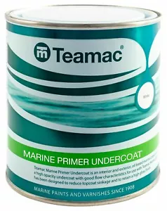 Teamac Marine Primer undercoat paint, 1 Litre, LIGHT GREY - Picture 1 of 8