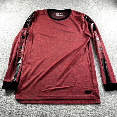 MSX Michael Strahan Shirt Mens Large Tall Red Athletic Long Sleeve Polyester - Image 1 of 4