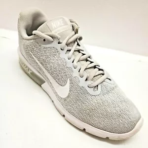 Nike Air Max Womens Size 9 Running Shoes Sequent 2 Light Gray Lace Up Mesh - Picture 1 of 6