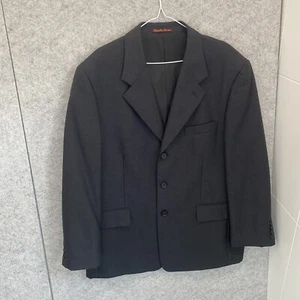 Fletcher Jones Mens Suit Jacket Pure Wool Charcoal Grey Single Breasted Sz 108S - Picture 1 of 10