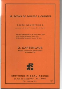 16 leçons de solfège à chanter cours élémentaire B GARTENLAUB - Imagen 1 de 1