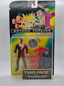 Vtg Kenner Batman Forever 1995 Two-Face With Good/Evil Coin & Turbo Cannon