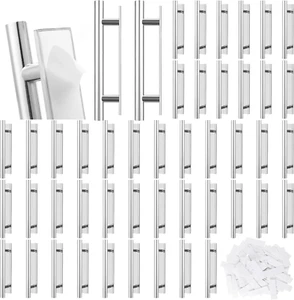50 Pack Stick on Drawer Pulls ABS Plastic Self Adhesive Door Cabinet Handles ... - Picture 1 of 12