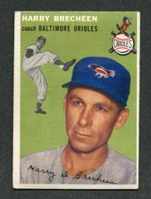 1954 Topps #203 Harry Brecheen Baltimore Orioles Coach Baseball Card