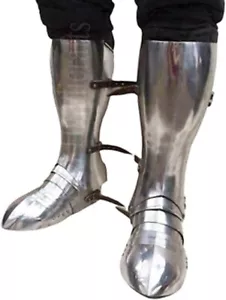 Medieval Larp Armor Pair Of Leg Greaves Knight Armor Leg Protection Leg Armor - Picture 1 of 2
