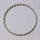 Bracelet bracelet vintage torsadé argenté métal