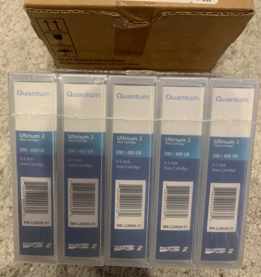 5x Quantum MR-L2MQN-01 Ultrium Data Cartridges For LTO Ultrium 2 Drives 200/400G - Image 1 of 4