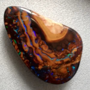 Marvelous Wood Pattern 34.3CT Australian Queensland Boulder Opal Double sized - Foto 1 di 10