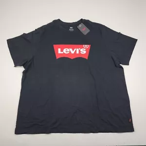 Levi's Big & Tall Mens Short Sleeve Graphic T-Shirt Black BRAND NEW 567600046 - Picture 1 of 5